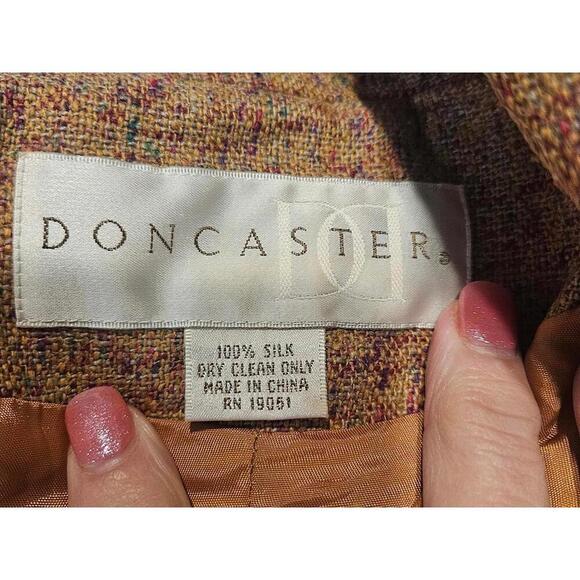 100% Silk Doncaster Zip-Up Blazer Jacket - Picture 6 of 9